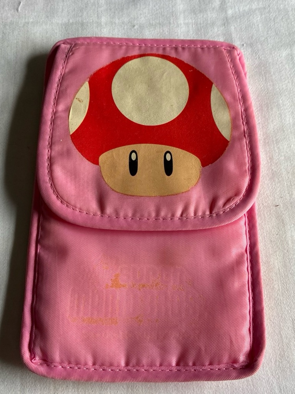 Pink Kids Mushroom Pouch Nintendo